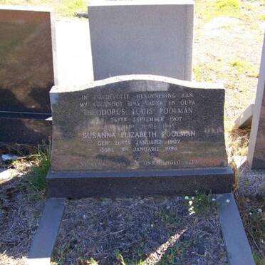 POOLMAN Theodorus Louis 1907-1985 &amp; Susanna Elizabeth 1907-1996