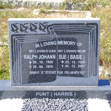 PUNT Ralph Johann 1920-1970 &amp; Sue HARRIS 1926-2007
