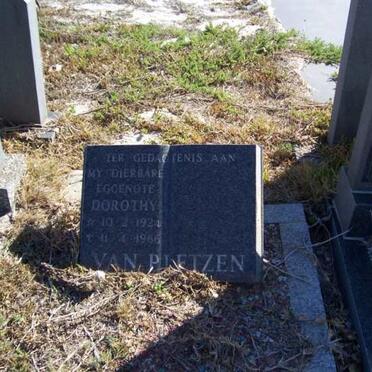 PLETZEN Dorothy, van 1924-1986