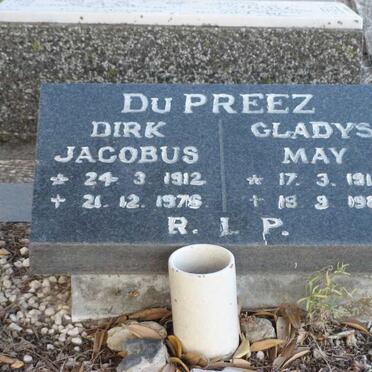 PREEZ Dirk Jacobus, du 1912-197? &amp; Gladys May 1914-19?5