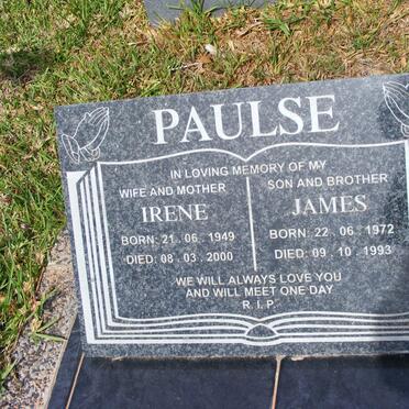 PAULSE Irene 1949-2000 :: PAULSE James 1972-1993