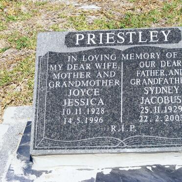 PRIESTLEY Sydney Jacobus 1929-2003 &amp; Joyce Jessica 1928-1996