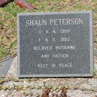 PETERSON Shaun 1958-1992