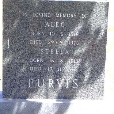 PURVIS Alec 1918-1976 &amp; Stella 1913-1963