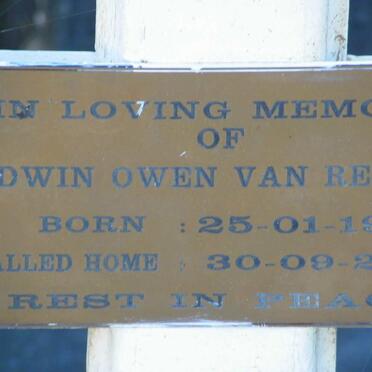 REENEN Edwin Owen, van 1967-2008