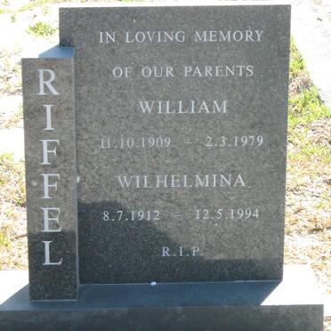 RIFFEL William 1909-1979 &amp; Wilhelmina 1912-1994