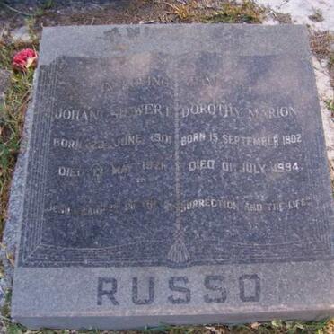 RUSSO Johan S???ert 1901-19?? &amp; Dorothy Marion 1902-1994