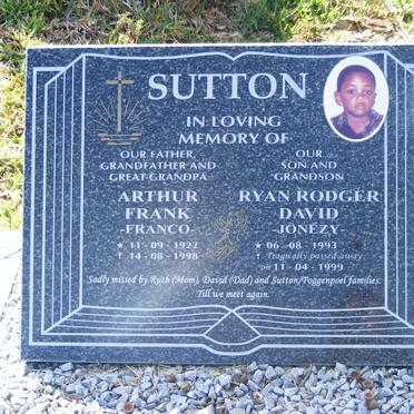 SUTTON Arthur Frank 1922-1998 :: SUTTON Ryan Rodger David 1993-1999