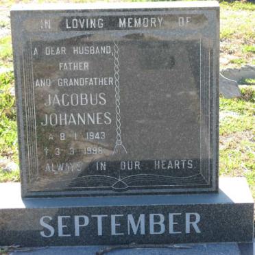 SEPTEMBER Jacobus Johannes 1943-1996