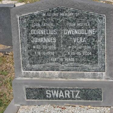 SWARTZ Cornelius Johannes 1936-1992 &amp; Gwendoline Vera 1936-2004