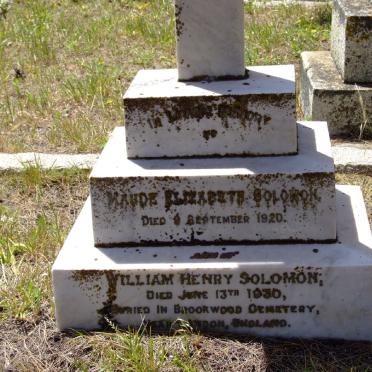 SOLOMON William Henry -1930 :: SOLOMON Maud Elizabeth -1920