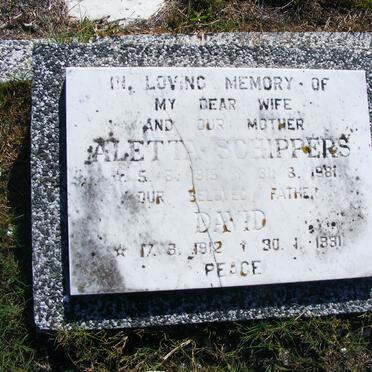 SCHIPPERS David 1912-1991 &amp; Aletta 1915-1981