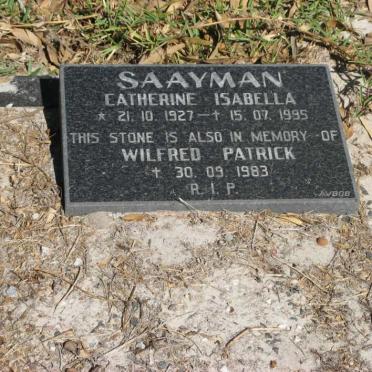 SAAYMAN Wilfred Patrick -1983 :: SAAYMAN Catherine Isabella 1927-1995