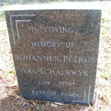 SCHALKWYK Johannes Petrus, van 1919-1976