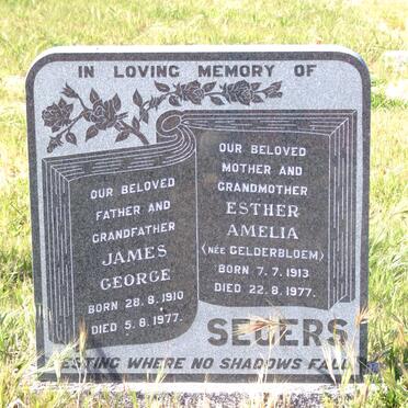 SEGERS James George 1910-1977 &amp; Esther Amelia GELDERBLOEM 1913-1977