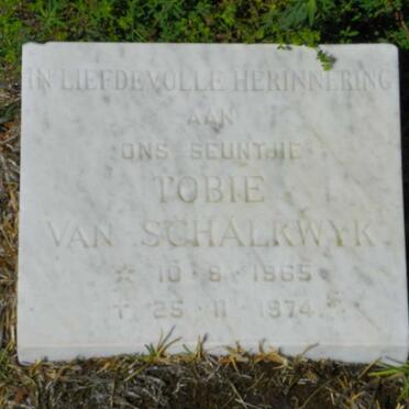SCHALKWYK Tobie, van 1965-1974