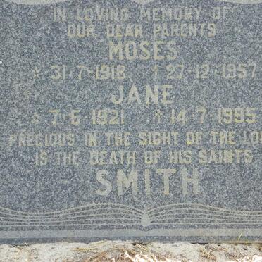 SMITH Moses 1918-1957 &amp; Jane 1921-1995