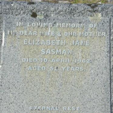 SASMAN Elizabeth Jane -1962