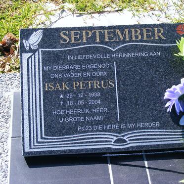 SEPTEMBER Isak Petrus 1938-2004