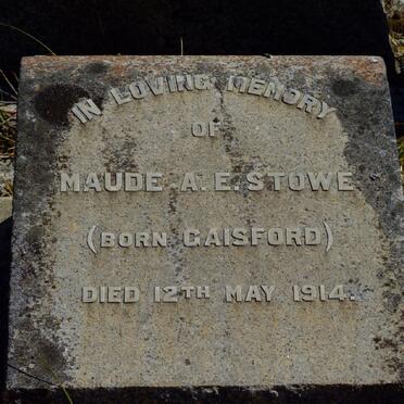 STOWE Maud A.E. nee GAISFORD -1914