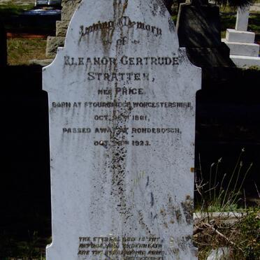 STRATTEN Eleanor Gertrude nee PRICE 1861-1923