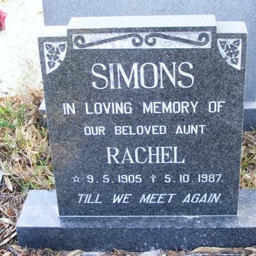 SIMONS Rachel 1905-1987