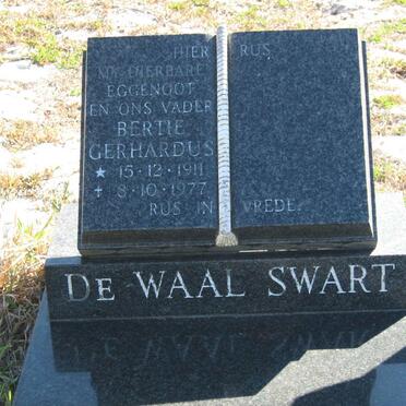 SWART Bertie Gerhardus, DE WAAL 1911-1977