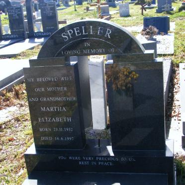 SPELLER Martha Elizabeth 1932-1997