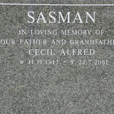 SASMAN Cecil Alfred 1913-2001