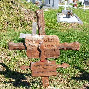 TOIT Martha Johanna, du 1936-2003 :: DU TOIT Giovanni 1985-2003