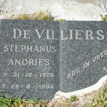VILLIERS Stephanus Andries, de 1926-1984