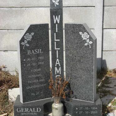 WILLIAMS Basil 1950-2005 :: WILLIAMS Gerald 1954-2003