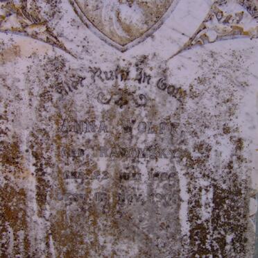 WOLFF Anna nee RADOMSKY 186?-1903