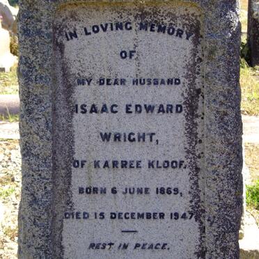 WRIGHT Isaac Edward 1869-1947