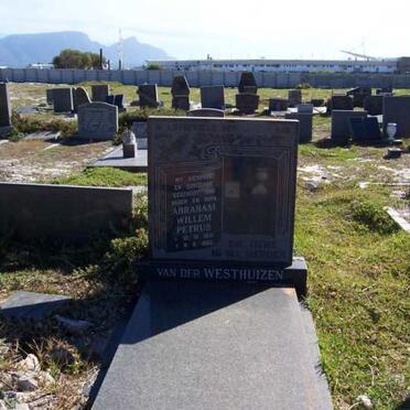 WESTHUIZEN Abraham Willem Petrus, van der ?-?