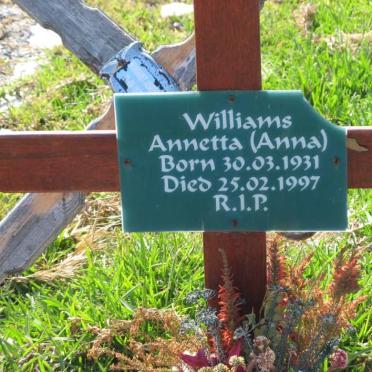 WILLIAMS Annetta 1931-1997