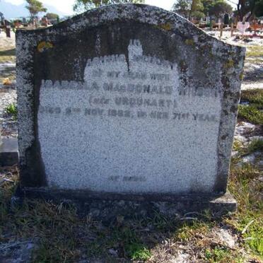 WILSON Isabella MacDonald nee URQUHART -1962