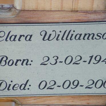 WILLIAMSON Clara 1947-2009