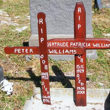 WILLIAMS Peter 1932-1996 &amp; Gertrude Patricia 1929-2001