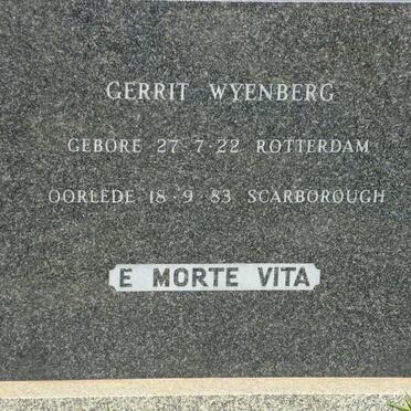 WYENBERG Gerrit 1922-1983
