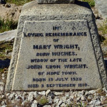 WRIGHT Mary nee HUGHES 1829-1919