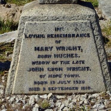 WRIGHT Mary nee HUGHES 1829-1919