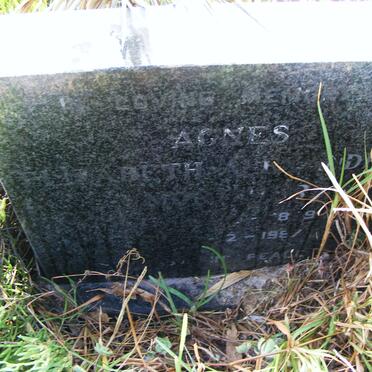 MORTIMER Agnes Elizabeth -1987