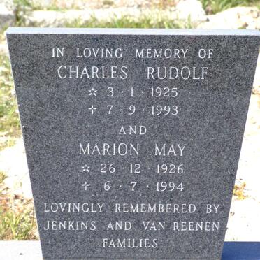 REENEN Charles Rudolf, van  1925-1993 &amp; Marion May 1926-1994