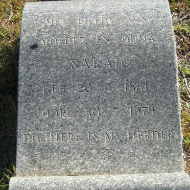 JOOSTE Sarah 1881-1979