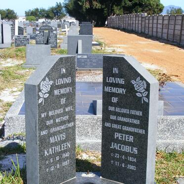 PETERSEN Peter Jacobus 1934-2003 &amp; Mavis Kathleen 1940-1997