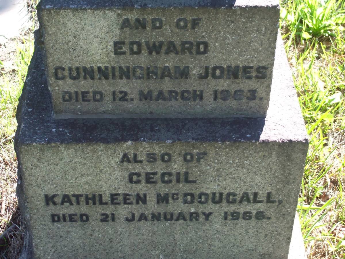 JONES Edward Cunningham -1963 :: McDOUGALL Cecil Kathleen -1966