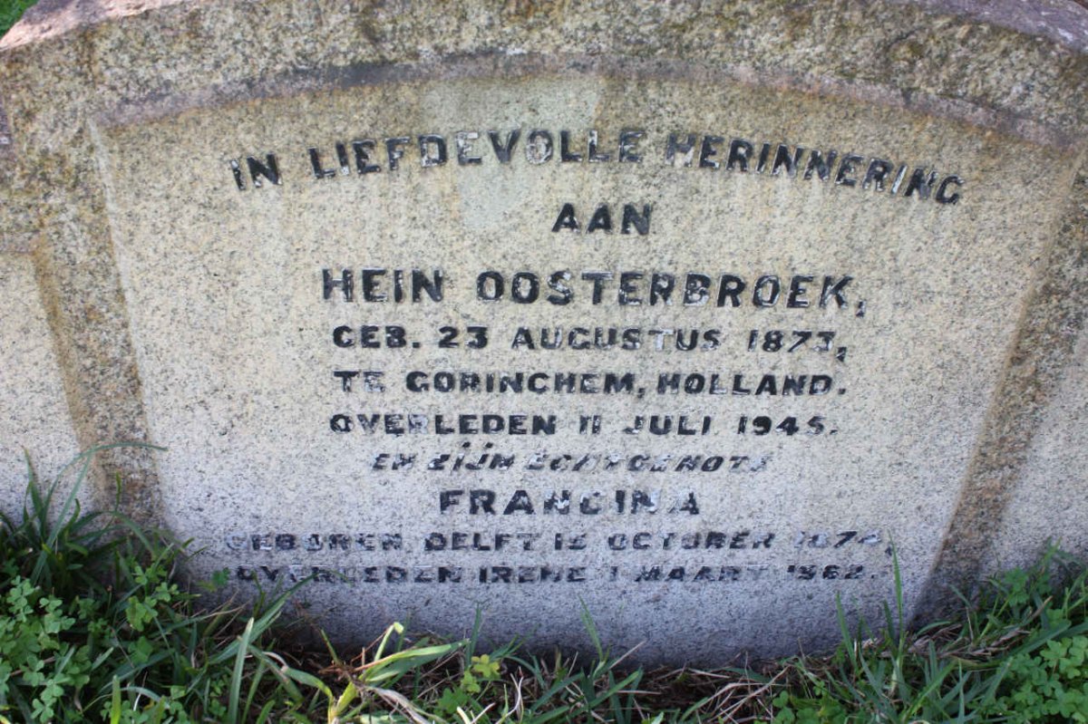 OOSTERBROEK Hein 1873-1945 &amp; Francina 1874-1962