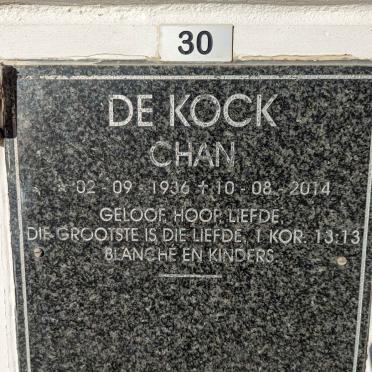 KOCK Chan, de 1936-2014
