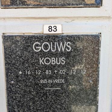 GOUWS Kobus 1983-2012